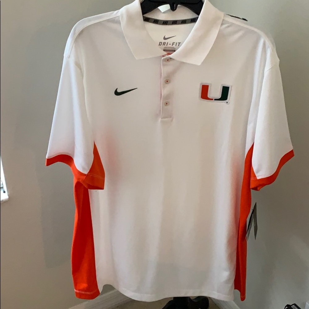 Miami Hurricane Nike Polo XL NWT